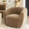 Lara Brown Fabric Swivel Chair