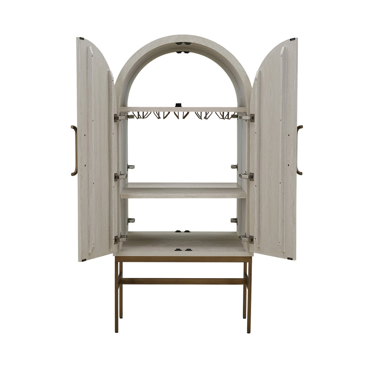 Serenity White Reeded 2 Door Drinks Cabinet 5 Serenity White Reeded 2 Door Drinks Cabinet - Image 5