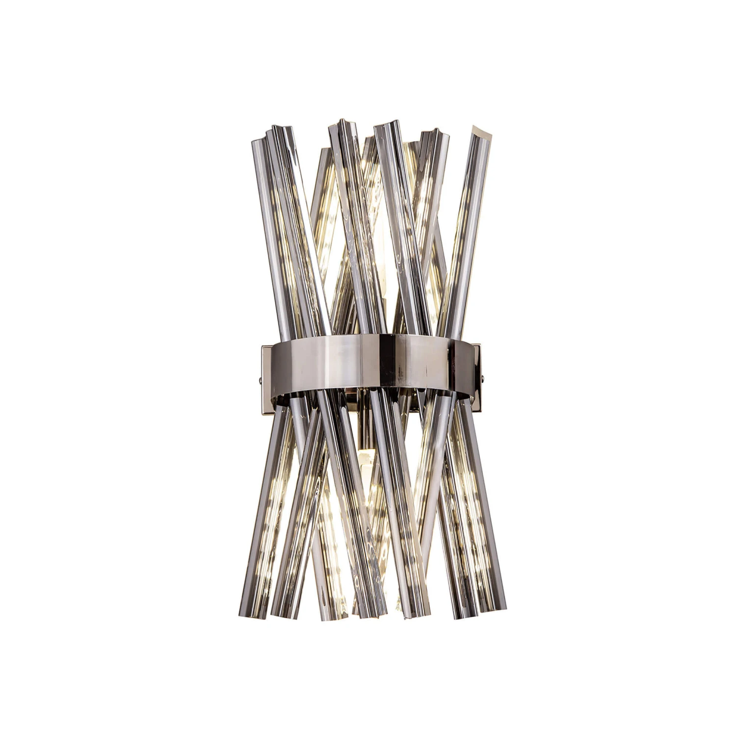 Bravo Nickel & Smoked Glass Wall Light 2 Bravo Nickel & Smoked Glass Wall Light - Image 2