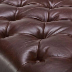 Wentworth Kodak Clove Brown Leather Rectangular Footstool -Housingunits eb9fd596977973828b06383ee9e87f00