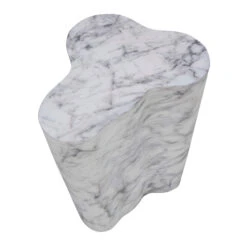 Cassian White Marble Effect Side Table -Housingunits ebdb0f383e27b3eacba9429751109a52