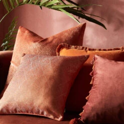 Bingham Large Orange Velvet Cushion -Housingunits ebfb46b5e329fbd818348f0d171821cc