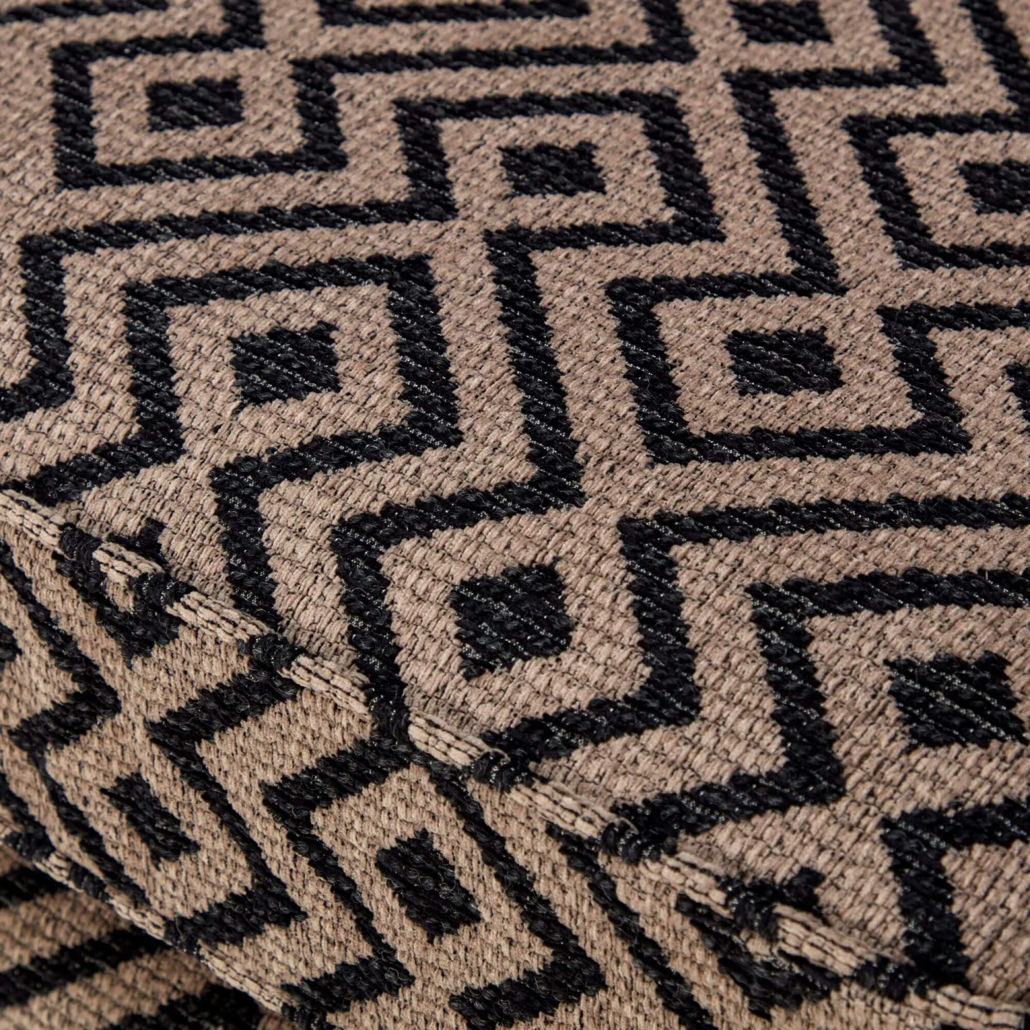 Lucinda Black & Natural Patterned Fabric Accent Armchair 6 Lucinda Black & Natural Patterned Fabric Accent Armchair - Image 6