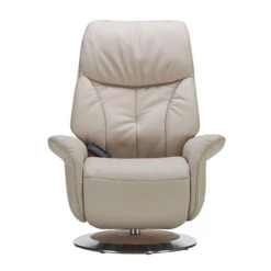 Himolla Lupo Medium Cream Leather Electric Recliner Chair