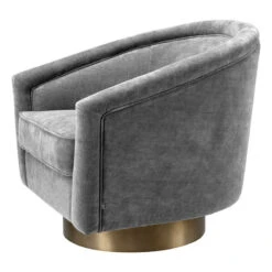 Eichholtz Catene Grey Velvet Swivel Occasional Chair -Housingunits edacebcb3f9e4a492024c8c47f5e5b0c