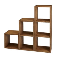 Old Wood Reclaimed Timber Indiana Brown Three Storage Cube -Housingunits ede74c5afcf7f24e83068fcda4598642