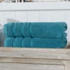 Christy Antalya Blue Cotton Hand Towel