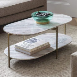 Libra Toronto Oval Marble Coffee Table