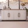 Serenity White Reeded 4 Door Sideboard
