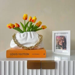 Bag & Bones Gold Chain Bag Flower Vase