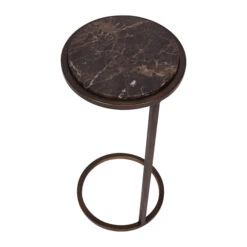 Libra Iota Brown Marble Accent Side Table -Housingunits ef7aab4f29cbdf780af694dd76a58457 1