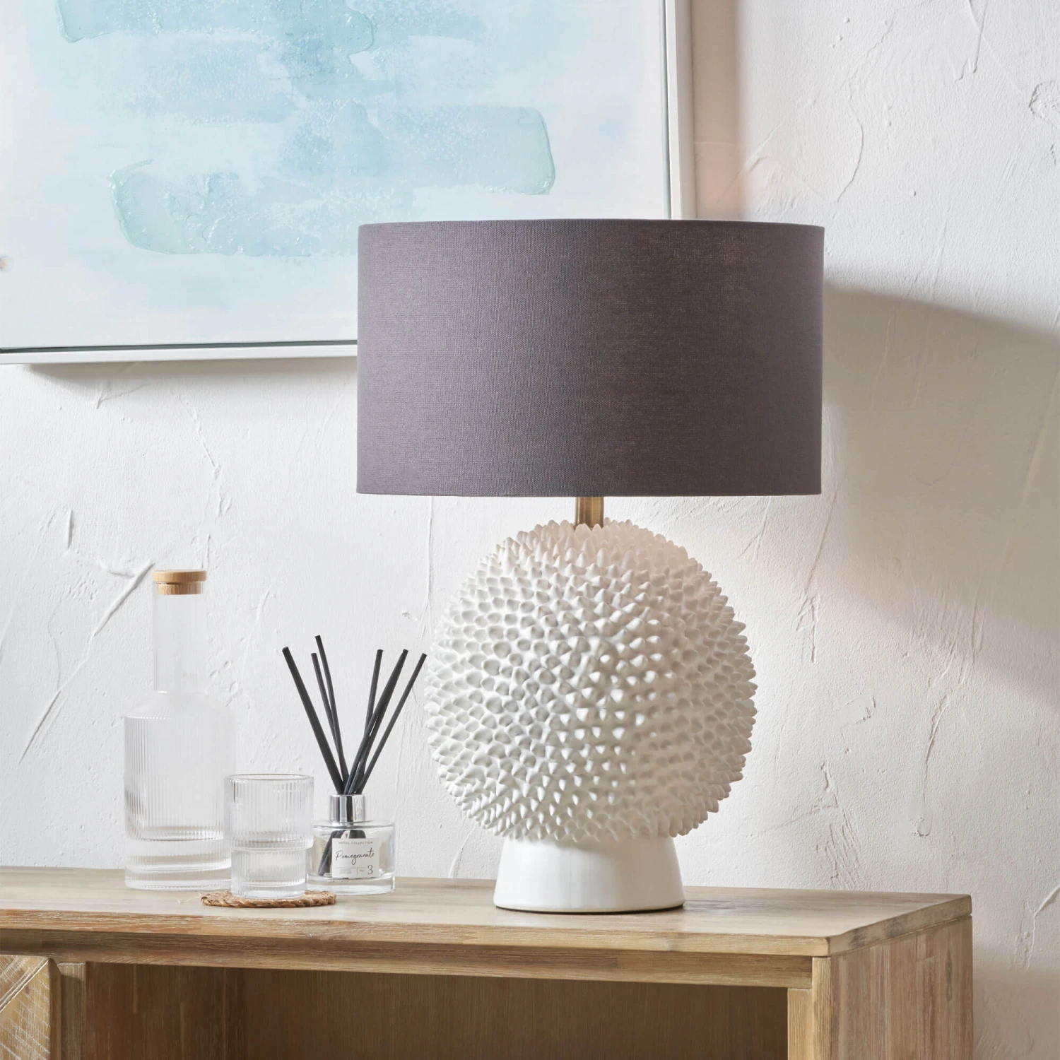 Sea Urchin White Table Lamp Base 1 Sea Urchin White Table Lamp Base