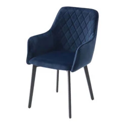 Bronx Blue Velvet Dining Chair