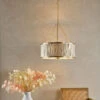 Fenella Gold & Seagrass 5 Light Pendant