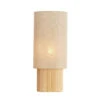 Laslo Natural Wood 70cm Table Lamp With Linen Shade