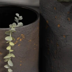 Libra Volcano Set Of 2 Grey Metal Planters -Housingunits f1bd352344416b0e09f97870d788a978