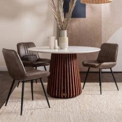 Alani Round Marble Dining Table