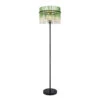 Icelle Matt Black & Green Fade Glass Rods Floor Lamp