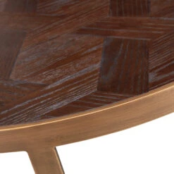 Olivia James Hemingway Mahogany Oak & Gold Nest Of 2 Coffee Tables -Housingunits f4d57d28ab1cb84127a3a087874fb401