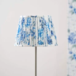 Designers Guild Kyoto Flower Cobalt Blue 14 Inch Pleated Shade