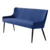 Toby Blue Velvet Dining Sofa Bench