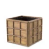 Eichholtz Grid Small Vintage Brass Finish Planter