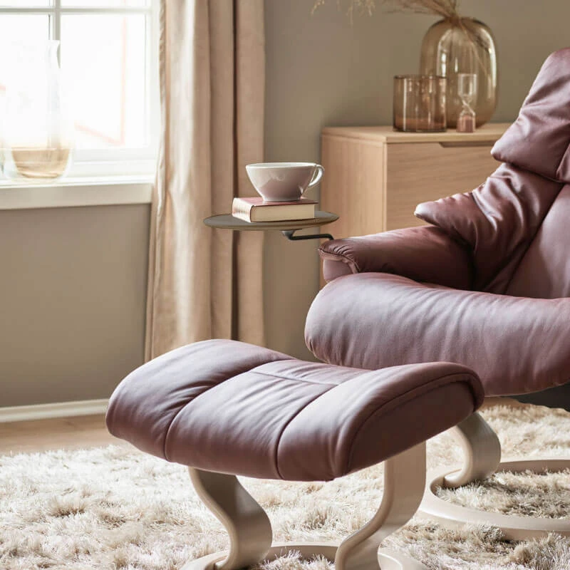 Stressless Swing Table In Brown 2 Stressless Swing Table In Brown - Image 2