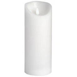 Extra Large White Flickering Flame LED Pillar Candle