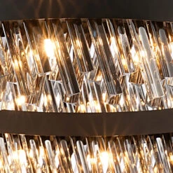 Azio Satin Black & Smoked Round 100cm Pendant Light -Housingunits f8c95172b0e88cd8be4ab69ba7e22979