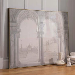 Baroque Colonnade Gold Framed Wall Art