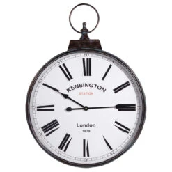 Kensington Station Traditional Metal Wall Clock