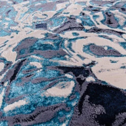 Aurora Foam Metallic Blue 200cm X 290cm Rug -Housingunits fa82deaa6ecb4df42774eae13b48be10