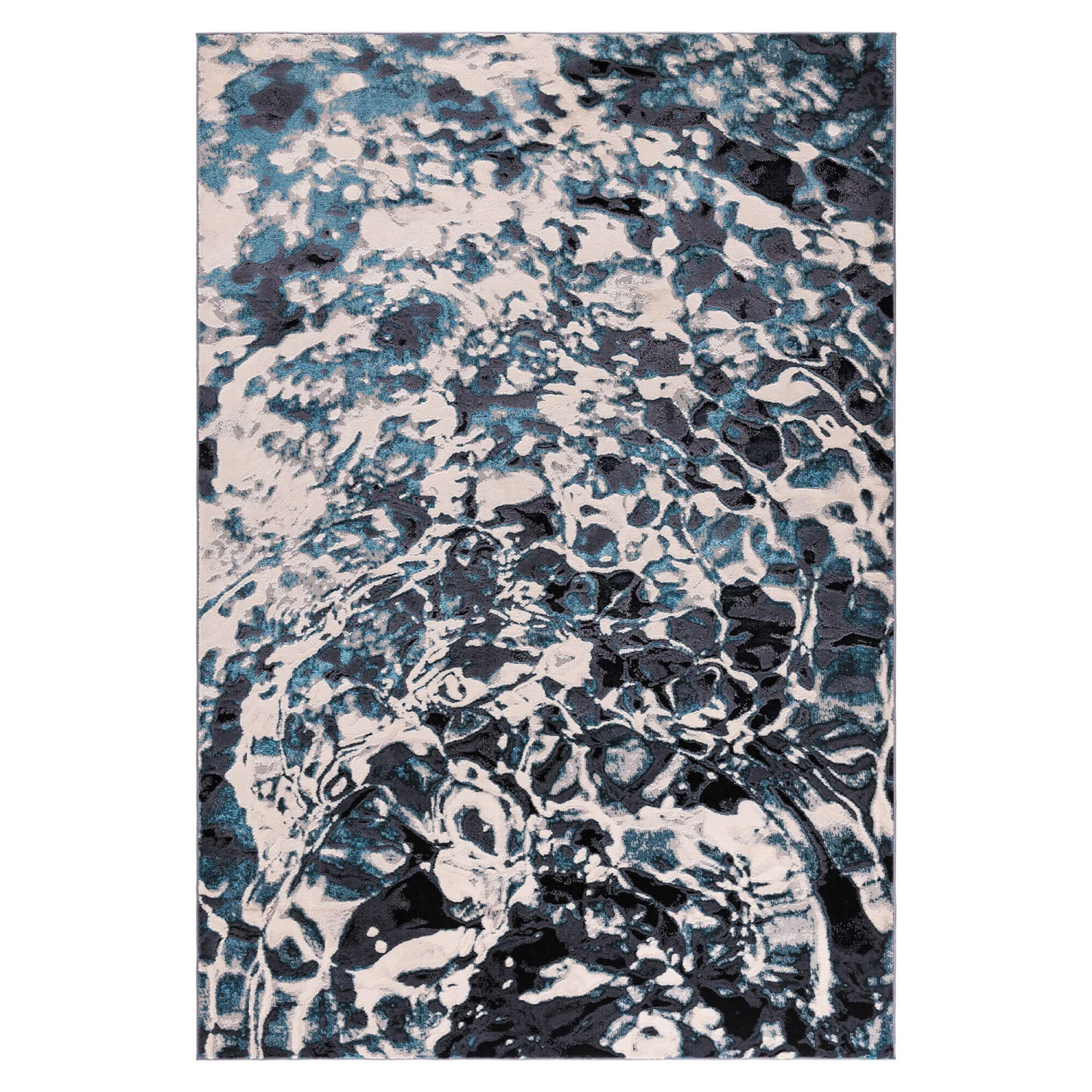 Aurora Foam Metallic Blue 160 X 230cm Rug 2 Aurora Foam Metallic Blue 160 X 230cm Rug - Image 2