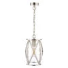 Laura Ashley Beckworth Polished Nickel Lantern Pendant Light