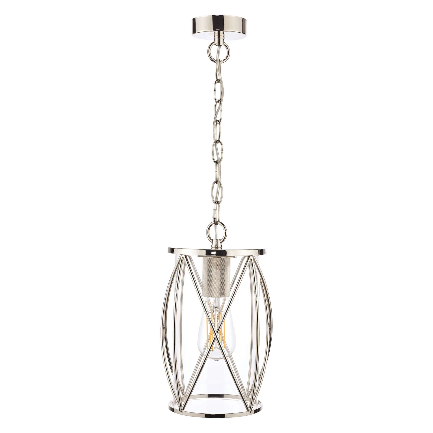 Laura Ashley Beckworth Polished Nickel Lantern Pendant Light 1 Laura Ashley Beckworth Polished Nickel Lantern Pendant Light