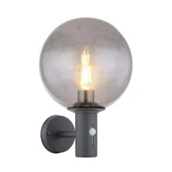 Globe Anthracite & Smoked Motion Sensor LED Outdoor Wall Lamp -Housingunits fb4cd5883655a60e1eaece42a32ced2e 1