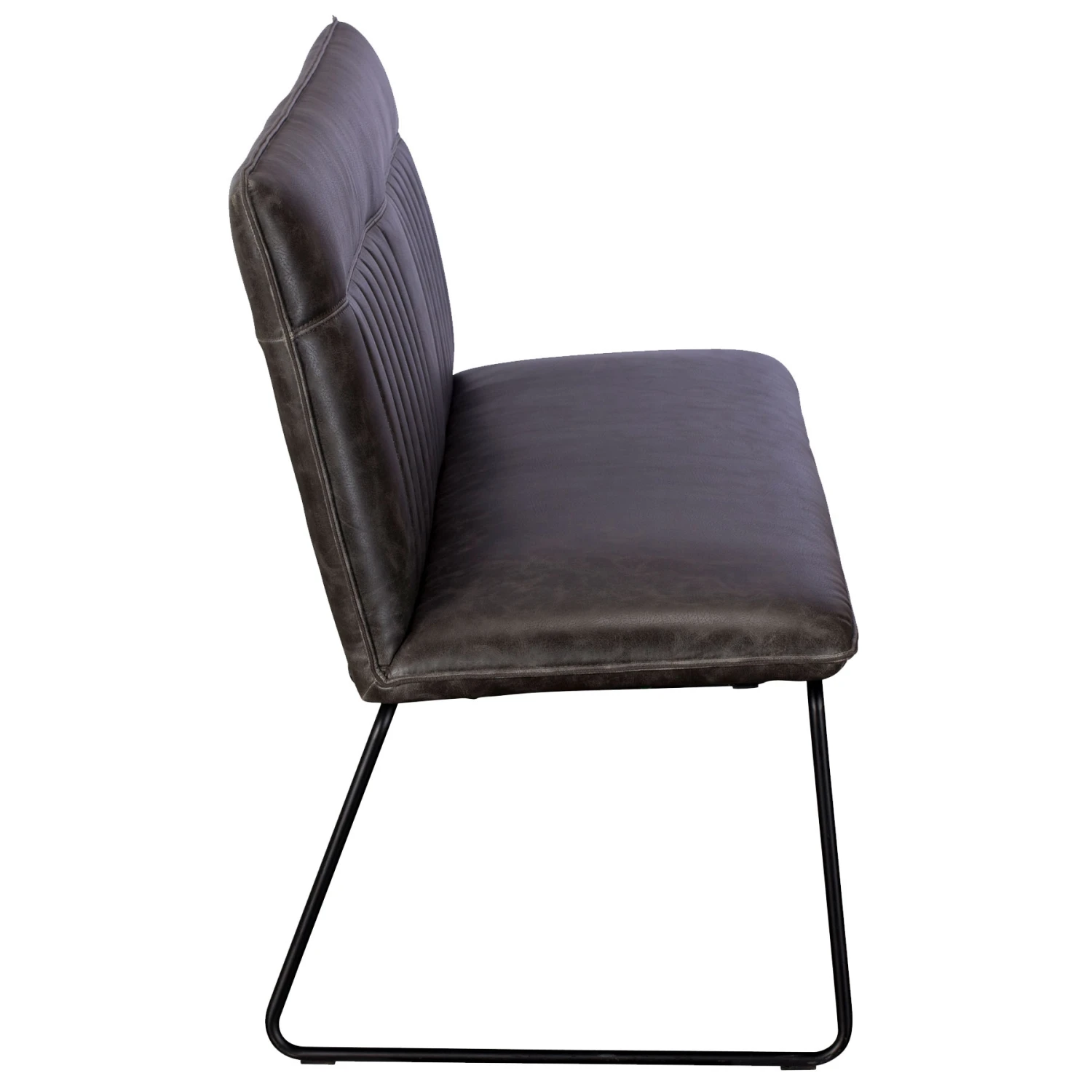 Clarence Grey Faux Leather Dining Bench 3 Clarence Grey Faux Leather Dining Bench - Image 3