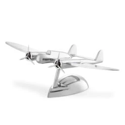 Eichholtz Airplane Fokker Dixieland Polished Aluminium Sculpture