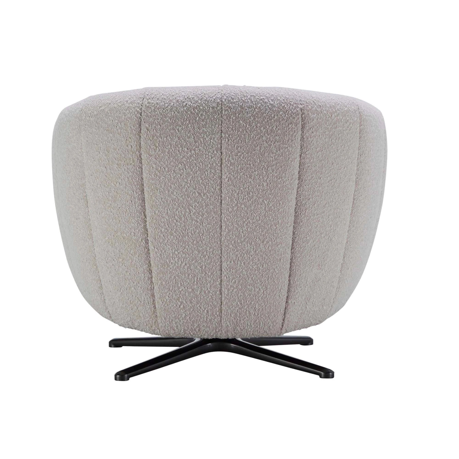 Gisele Ivory Boucle Fabric Swivel Chair 5 Gisele Ivory Boucle Fabric Swivel Chair - Image 5