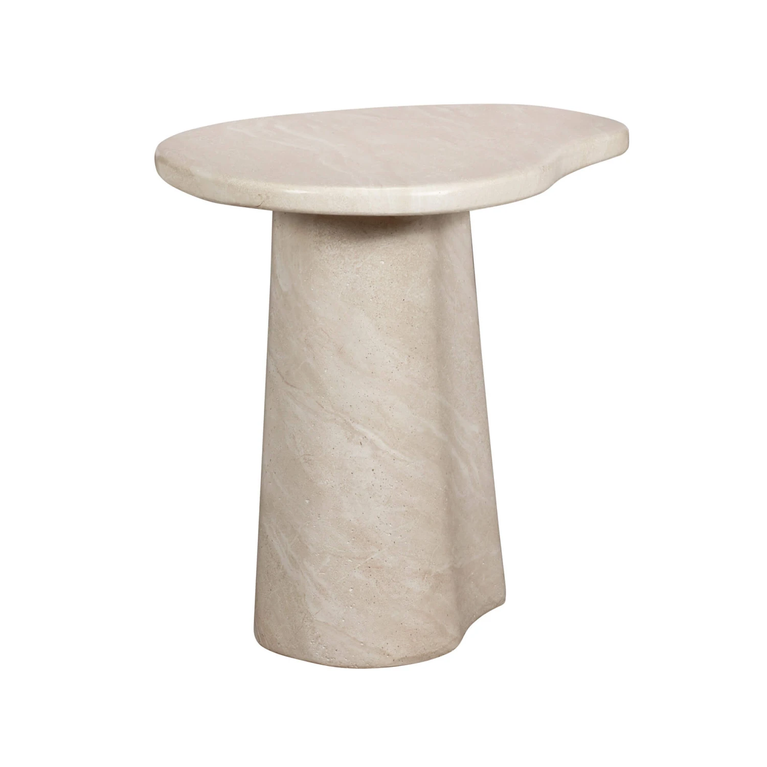 Glass House Solna Small Travertine Effect Lamp Table 2 Glass House Solna Small Travertine Effect Lamp Table - Image 2