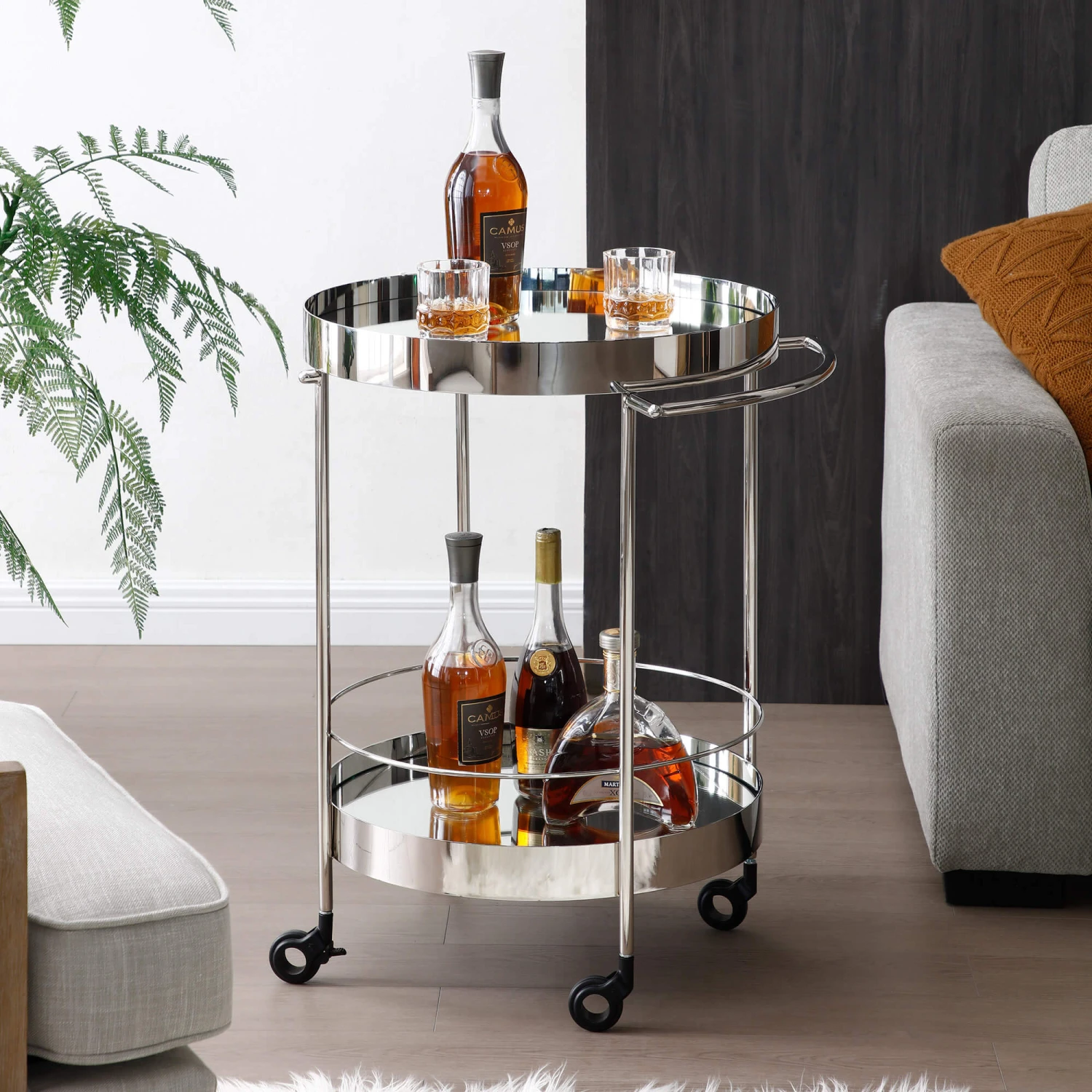 Bramar Mirrored Drinks Trolley 1 Bramar Mirrored Drinks Trolley