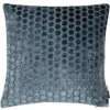 Jorvik Large Blue Velvet Geometric Cushion