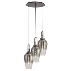 Hectar Pewter & Smoked Fade Glass 3 Light Pendant -Housingunits fe822acc2778a4f8651454a1ffb172d8 1