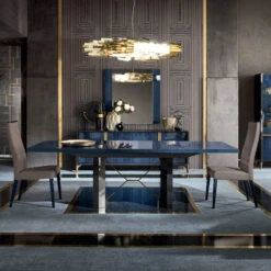 Celeste High Gloss Cobalt Blue 196cm Extending Dining Table -Housingunits fe929b0fd154f12e6d8918f490b6b623