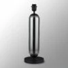 Ariah Satin Black & Smoke Fade Glass Tubular Table Lamp Base