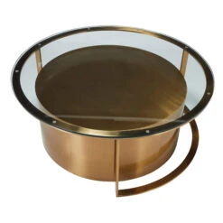 Ophelia Brushed Gold & Glass Set Of 2 Coffee Tables -Housingunits ff24c495ea5eb5f16f5fadd8e34e5e87